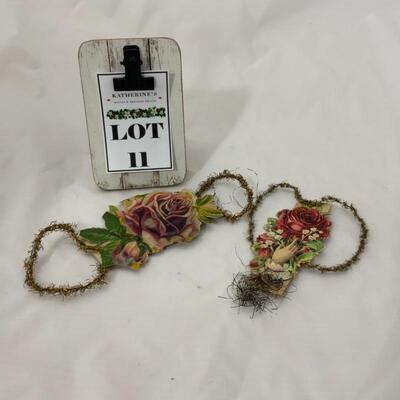 (11) Antique | Two Victorian German Die-Cut Ornaments