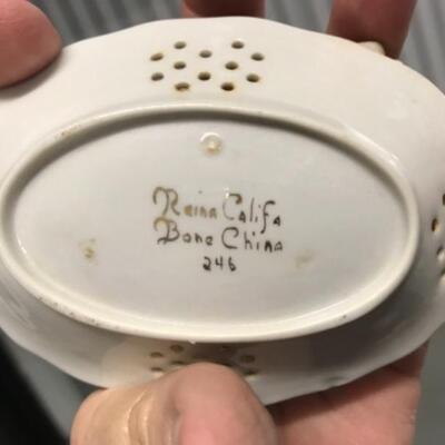 2 Small Matching Bone China Dishes