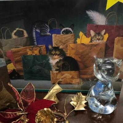 Cats!  Paperweight and Puzzle Lot