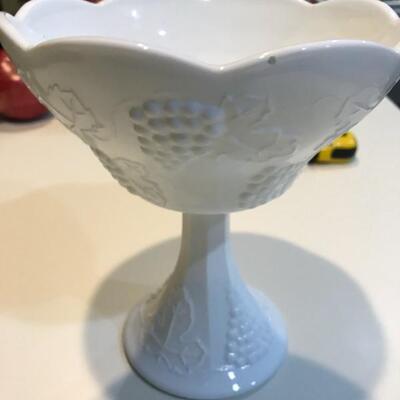 Milk Glass Compote