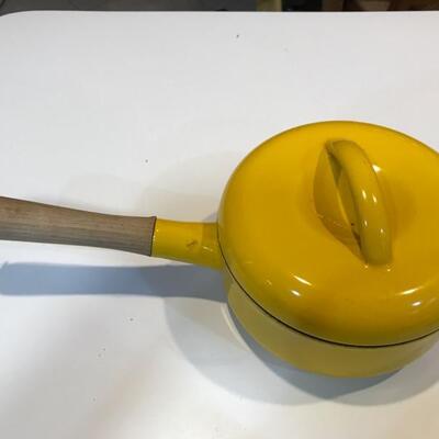 Vintage Enamel Sauce Pot with Lid