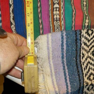2 South west blanket throws/ hand made and other machine made.