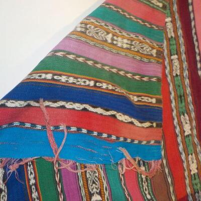 2 South west blanket throws/ hand made and other machine made.