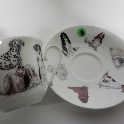 His and Hers Dog Cup and saucers.