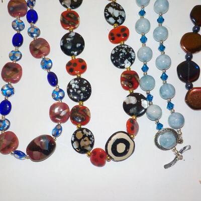 South west  precious  stone and synthetic stone necklaces.