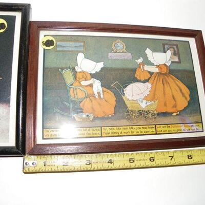 3 vintage 1800's style child lithographs.
