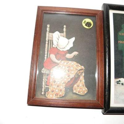 3 vintage 1800's style child lithographs.