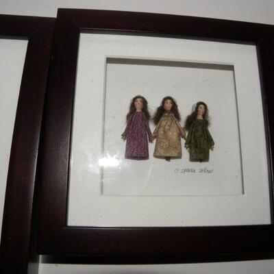 Black Doll Art, Framed 2 pieces  by C. Spence Sellner