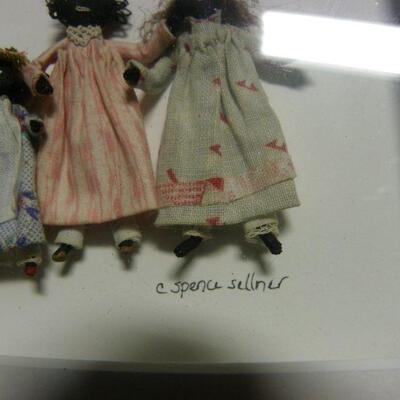 Black Doll Art, Framed 2 pieces  by C. Spence Sellner