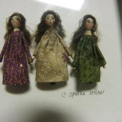 Black Doll Art, Framed 2 pieces  by C. Spence Sellner