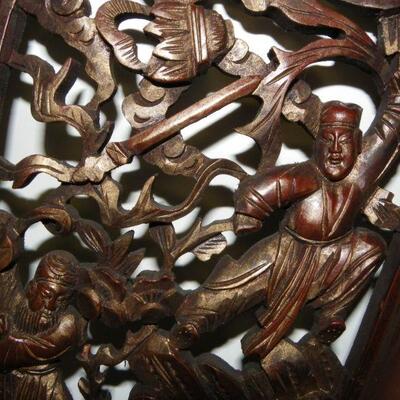 Hand Carve Chinese wood art and screen print.