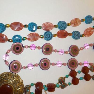 4- Peruvian  style necklaces new.