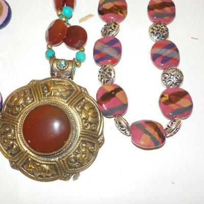 4- Peruvian  style necklaces new.