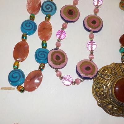 4- Peruvian  style necklaces new.