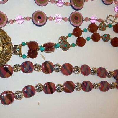 4- Peruvian  style necklaces new.