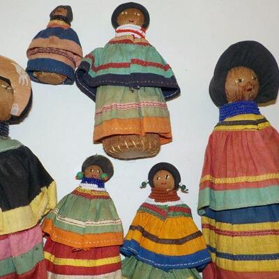 South American hand crafted dolls small.