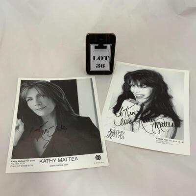 .36. Kathy Mattea | Two Autographed 8x10s