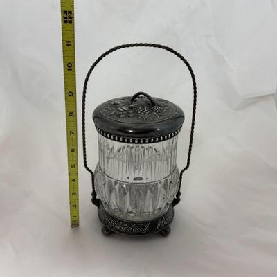 .41. Antique | James W Tufts Biscuit Jar | Silverplate