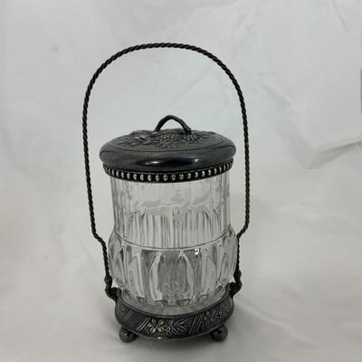 .41. Antique | James W Tufts Biscuit Jar | Silverplate