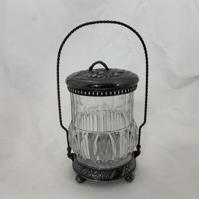 .41. Antique | James W Tufts Biscuit Jar | Silverplate