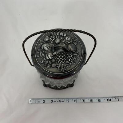 .41. Antique | James W Tufts Biscuit Jar | Silverplate