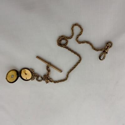 .42. Antique | Watch Fob | Rose GF Victorian | Garnets & Paste Stones