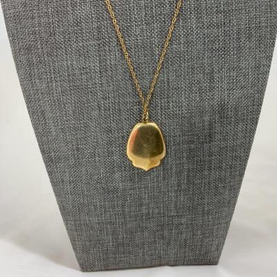 .45. Antique | Victorian | Unusual Shaped Locket | GF | Paste Stones