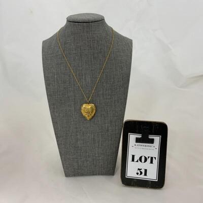 .51. Edwardian | Heart-Shaped Locket | Paste Stones