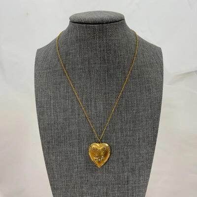 .51. Edwardian | Heart-Shaped Locket | Paste Stones