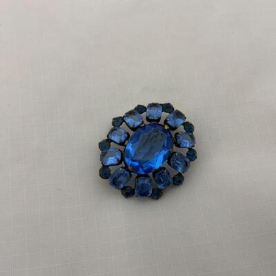 .56. Victorian Era | Czech Glass | Trombone Clasp Brooch