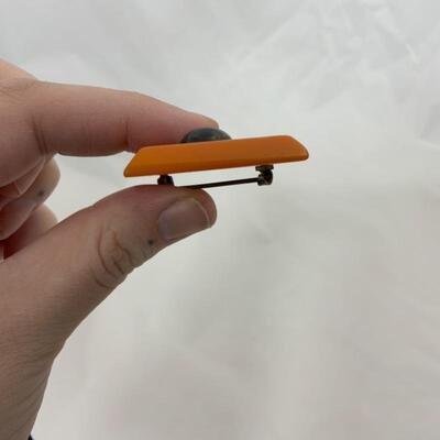 .58. Vintage | Butterscotch Bakelite | Scotty Dog Brooch | 1930s