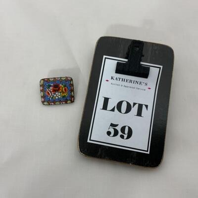 .59. Vintage | Micro-Mosaic Glass Brooch