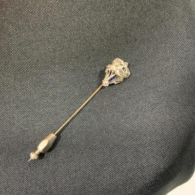 .61. Art Deco | Platinum, Diamond & Sapphire | Stick Pin