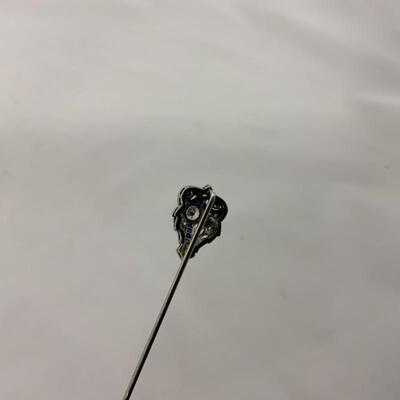 .61. Art Deco | Platinum, Diamond & Sapphire | Stick Pin