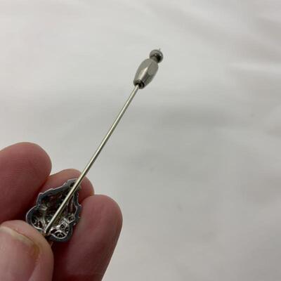 .61. Art Deco | Platinum, Diamond & Sapphire | Stick Pin