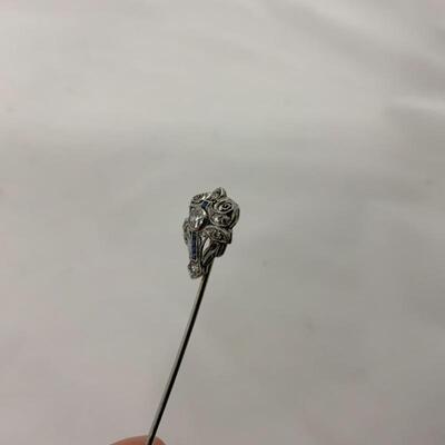 .61. Art Deco | Platinum, Diamond & Sapphire | Stick Pin