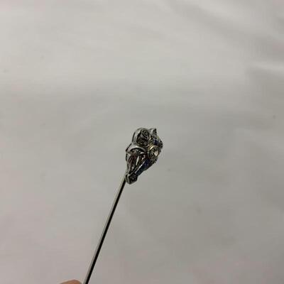 .61. Art Deco | Platinum, Diamond & Sapphire | Stick Pin