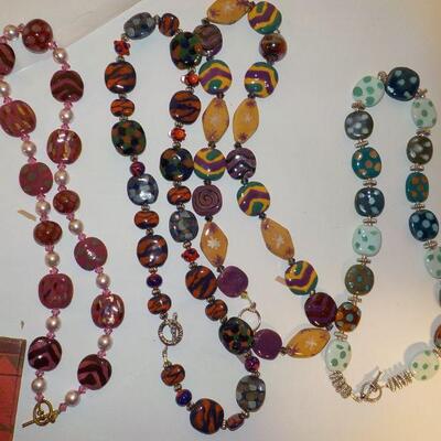 Hand crafted new jewelry necklaces.