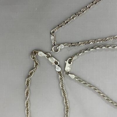 .67. Three Sterling Marked Bracelets