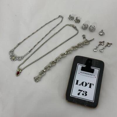 .73. Vintage | Rhinestones | Earrings | Bracelet | Necklaces