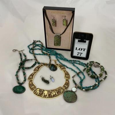 .77. Mixed Stone & Costume Jewelry Lot