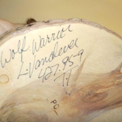 Wolf Warrior signed hand pottery