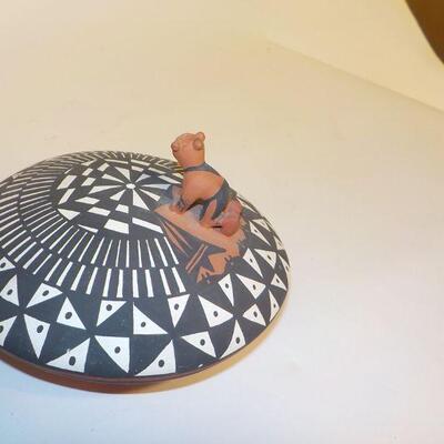 Wolf Warrior signed hand pottery