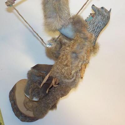 Wolf Warrior signed hand pottery