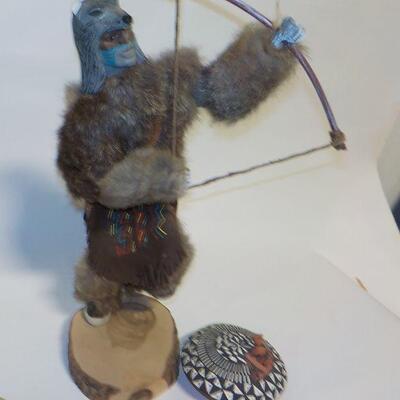 Wolf Warrior signed hand pottery