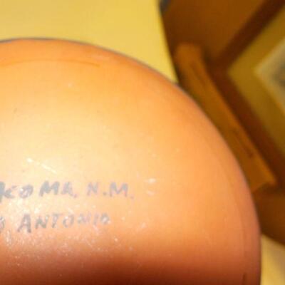 Wolf Warrior signed hand pottery