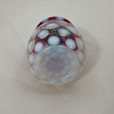 .83. Antique | Opalescent Cranberry Coin-Dot | Sugar Shaker