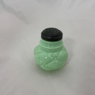 .84. Antique | Green Jadite-Toned Glass Sugar Shaker
