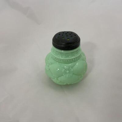 .84. Antique | Green Jadite-Toned Glass Sugar Shaker