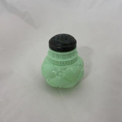 .84. Antique | Green Jadite-Toned Glass Sugar Shaker